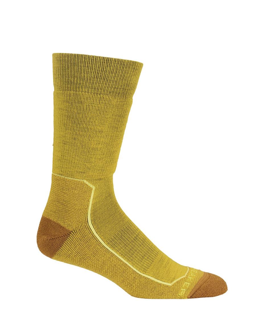 Silent Gold / Clove Men's Icebreaker Merino Hike+ Medium Crew Socks | USA 1022ILHS